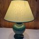 vintage green ceramic lamp Ibiza Robert de Schuytener light fixture