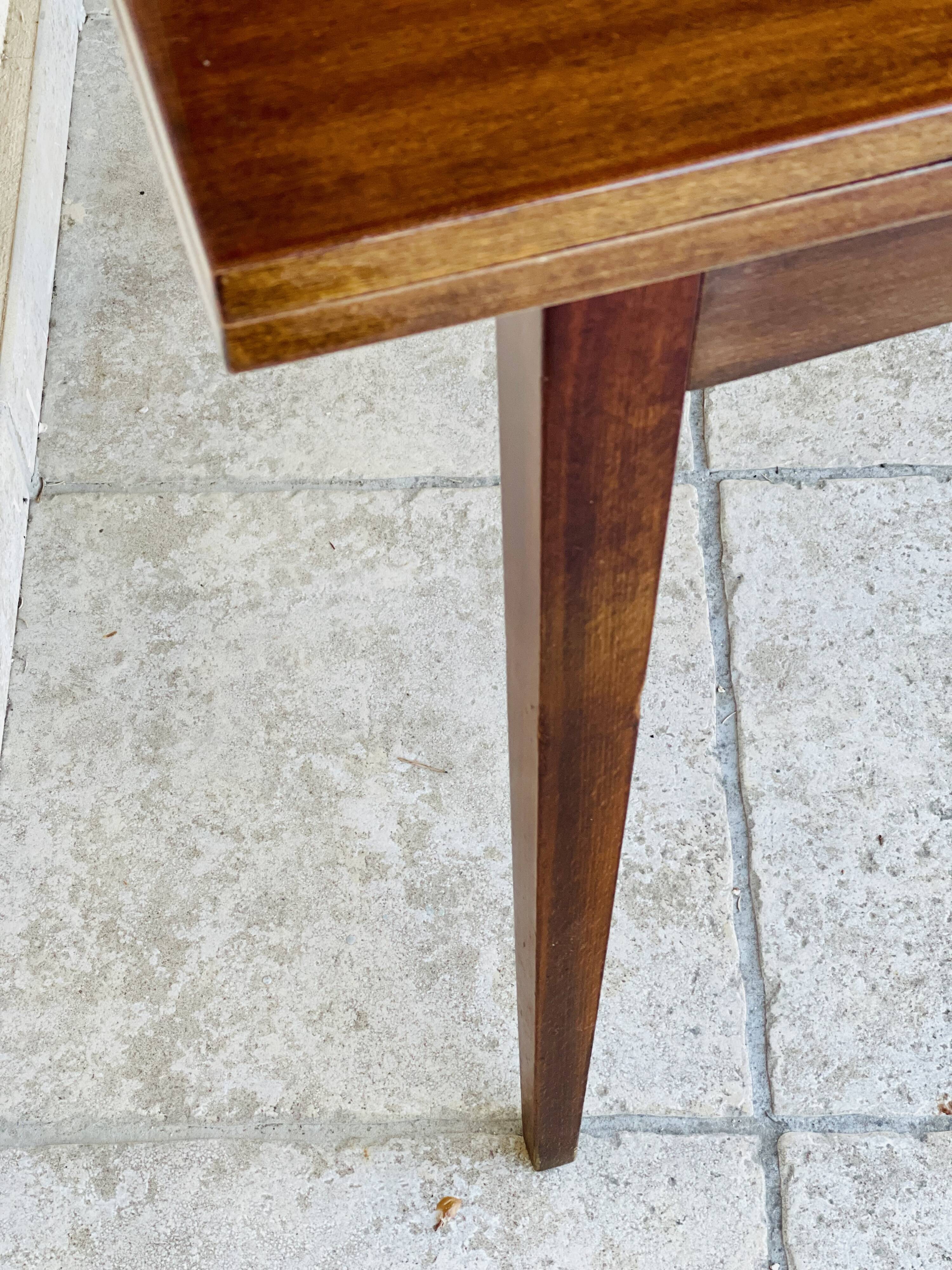 Mahogany dining table with extension cords