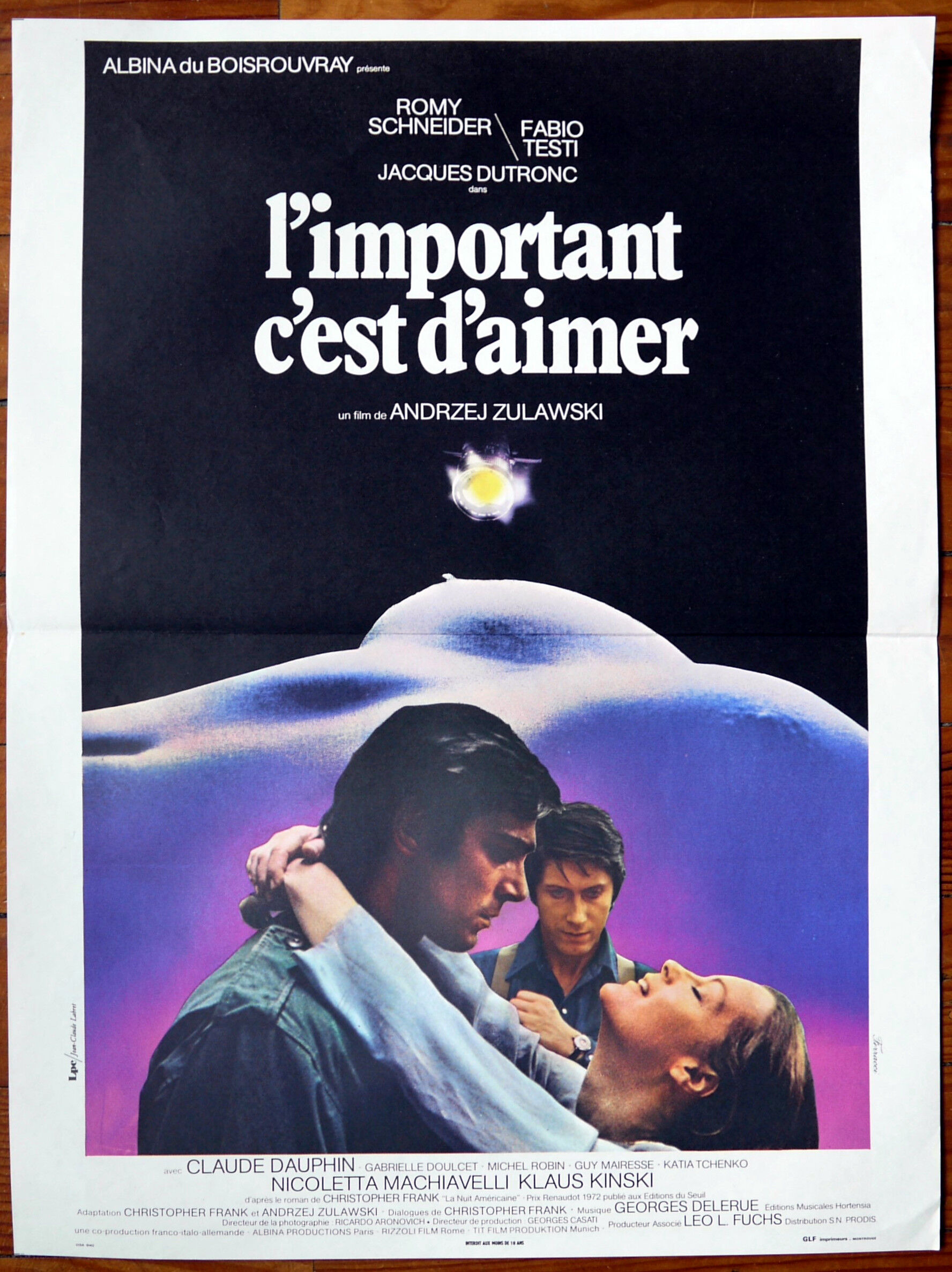 Original cinema poster "the important thing is to love" Andrzej Zulawski