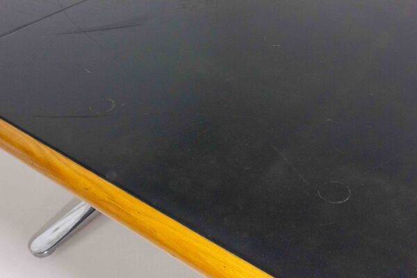 Grand bureau en cuir Warren Platner par Knoll International, 1973