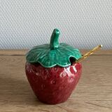 Strawberry slip jam jar