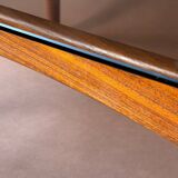 Scandinavian teak and smoked glass coffee table 1970