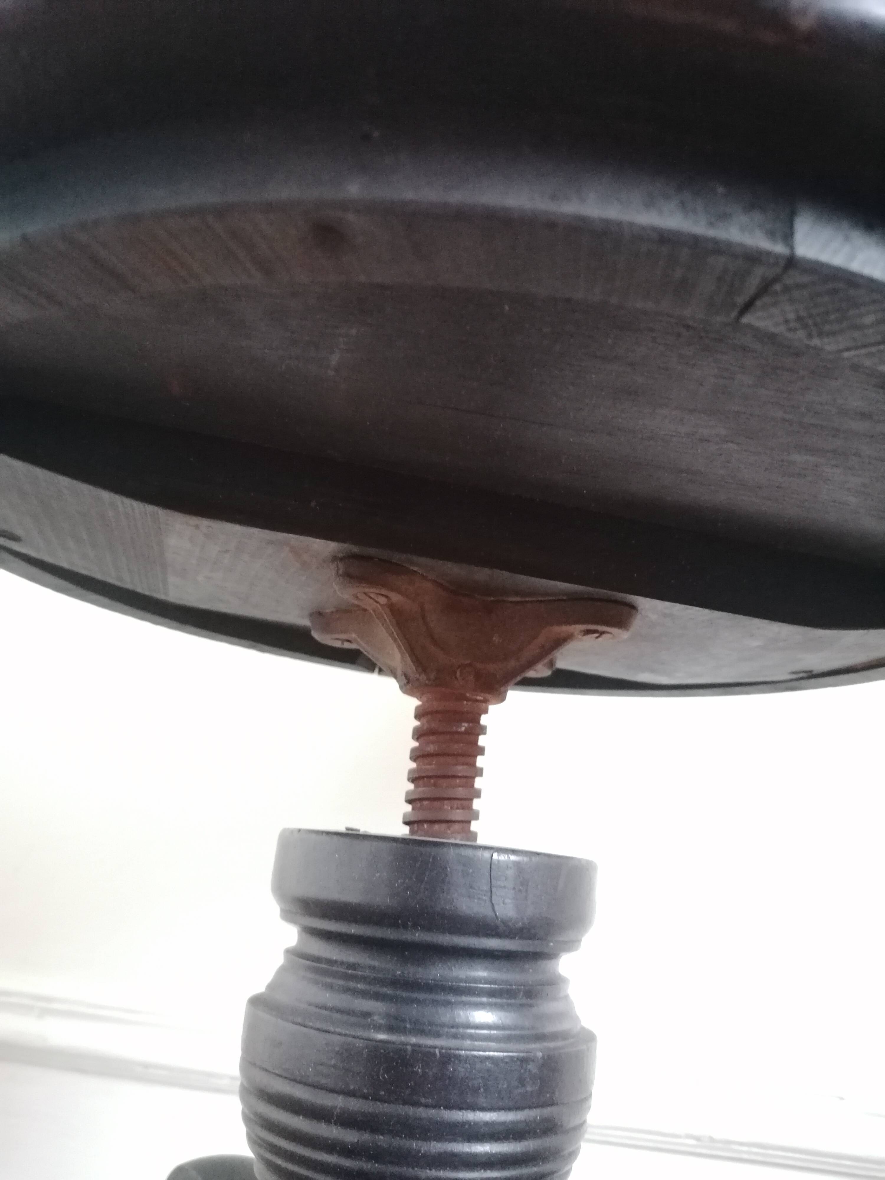 Napoleon III blackened wooden adjustable stool