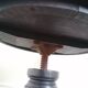 Tabouret réglable Napoléon III en bois noirci