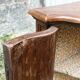 Pair of Louis XV style curved corner cabinets