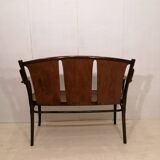 Banquette de bistrot Thonet en bois courbé XIXème siècle