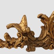 Louis XV Giltwood Ornament with Central Putto and C‑Scrolls, 18th Century