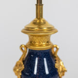 Porcelain and bronze lamp, circa 1880