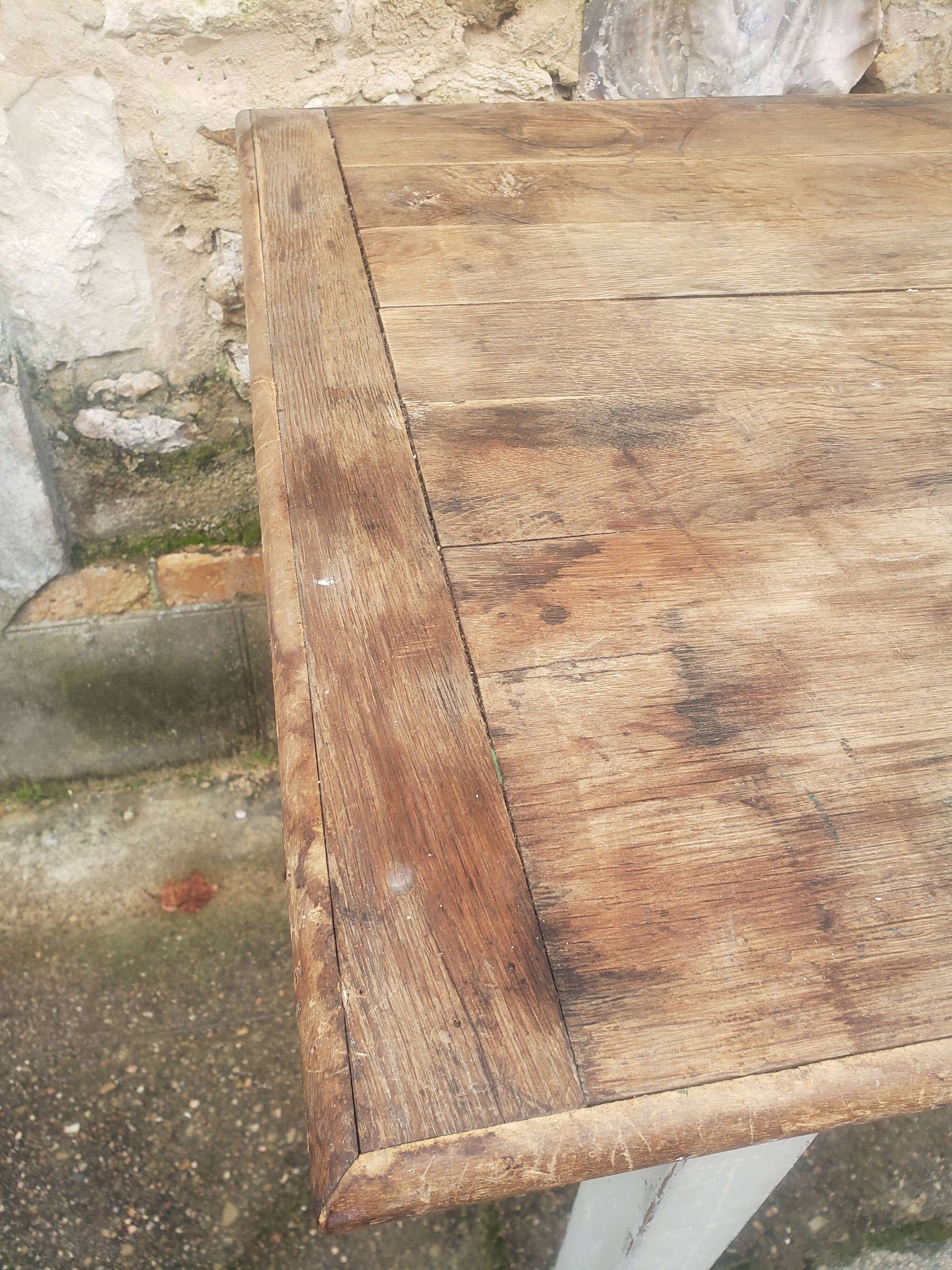 Natural patina farm table