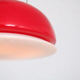1960s Red glass hanging lamp from Italy