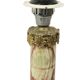 Classic Onyx Marble Brass Column Lamp 20th Century