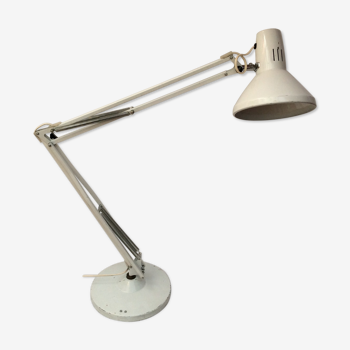 Lampe d’atelier architecte marque Ledu vintage couleur blanche dimension : h-103cm- poids -8 kg-