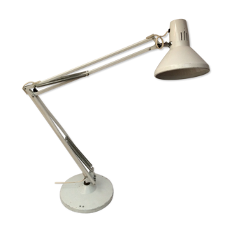 Lampe d’atelier architecte marque Ledu vintage couleur blanche dimension : h-103cm- poids -8 kg-