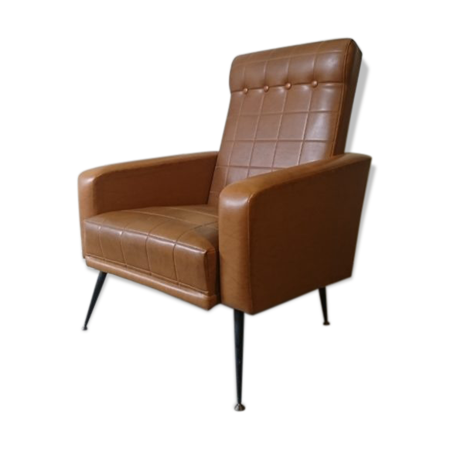60 years Brown leatherette chairs