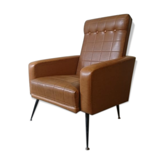 60 years Brown leatherette chairs