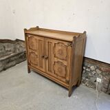 Oak sideboard 1970 Guillerme and Chambron for Your Home Circa edition