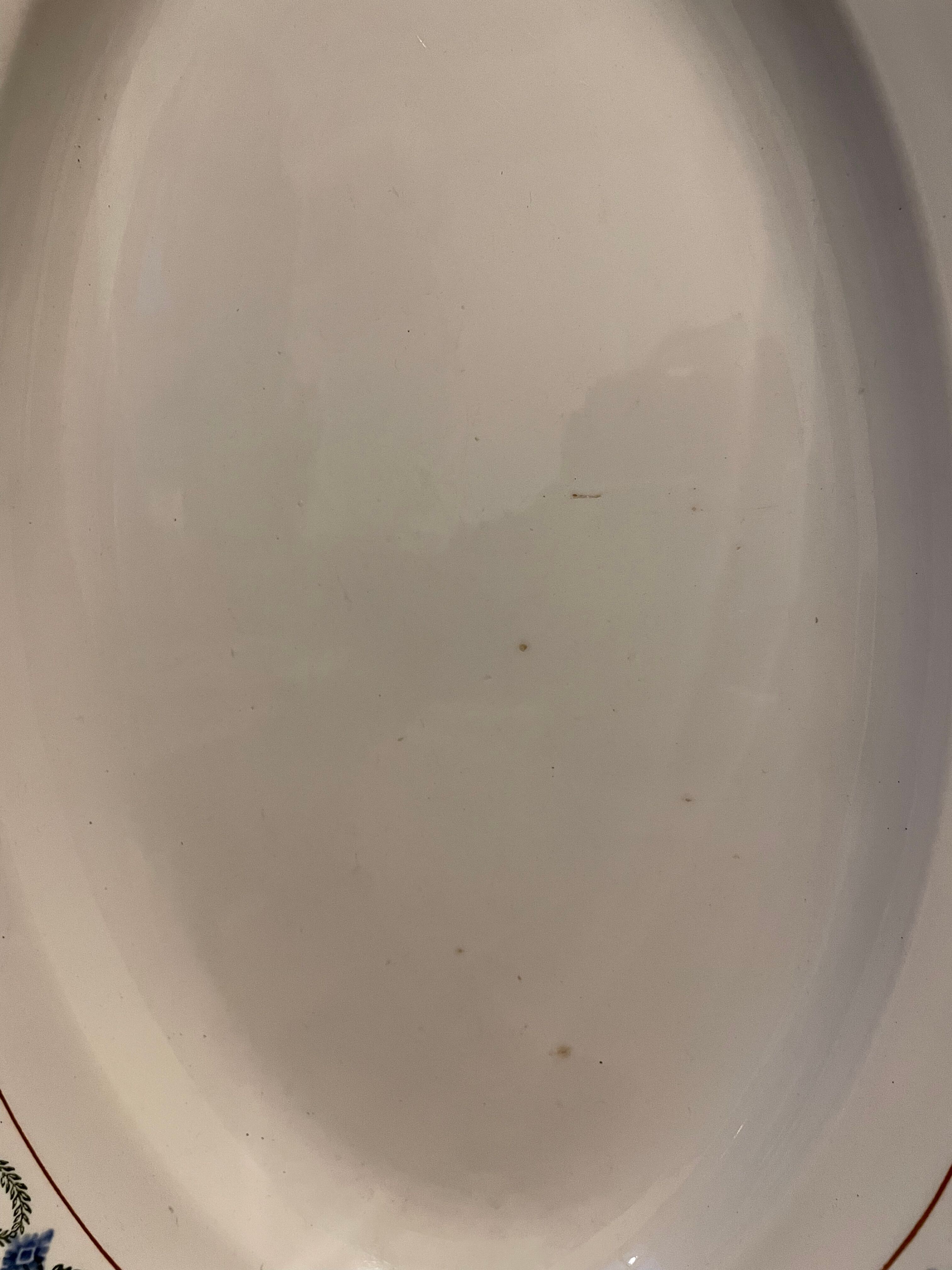 Oval flat Terre de Fer XIXth in St Amand earthenware