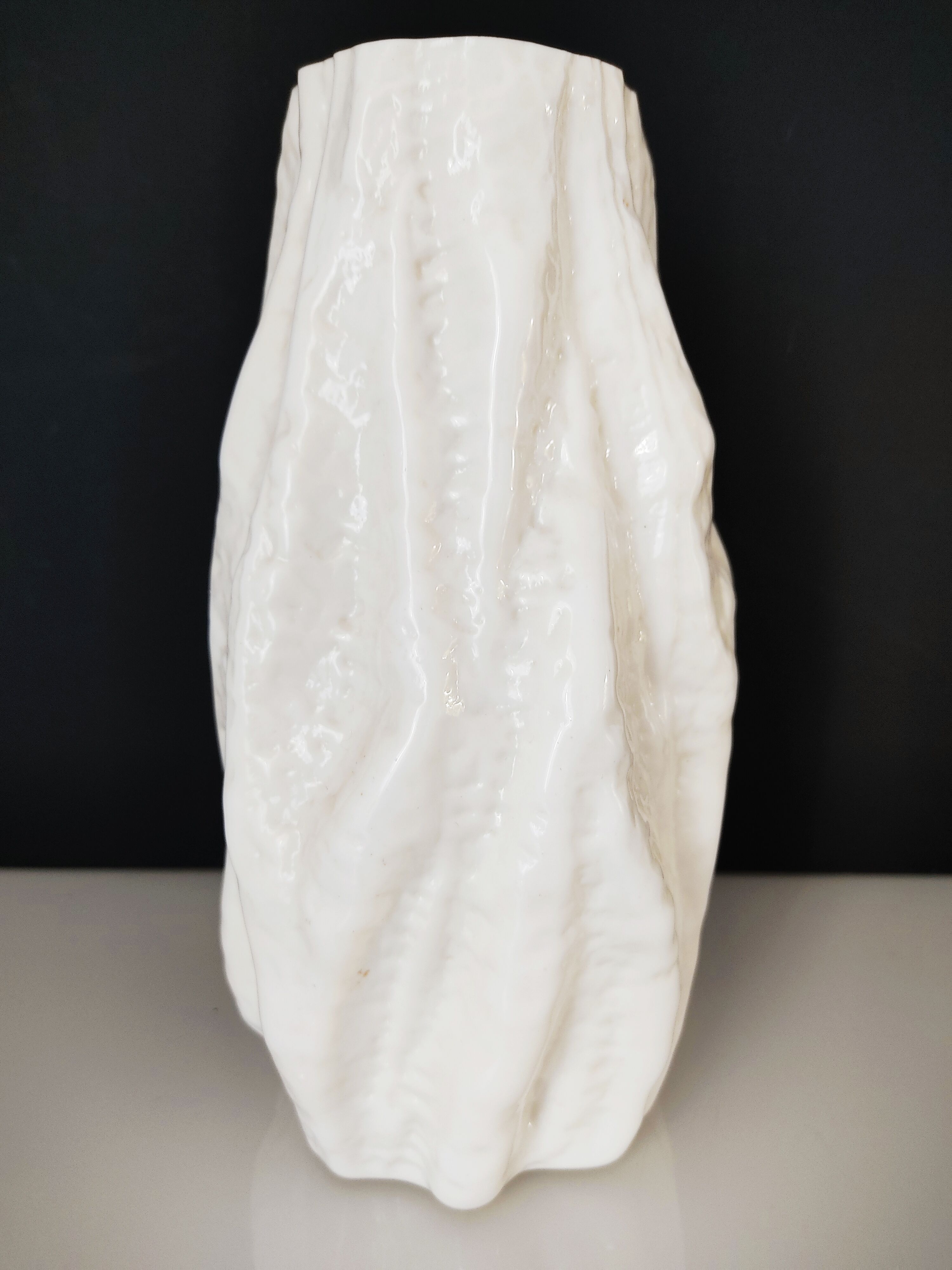 Glass vase in the shape of stone or coral