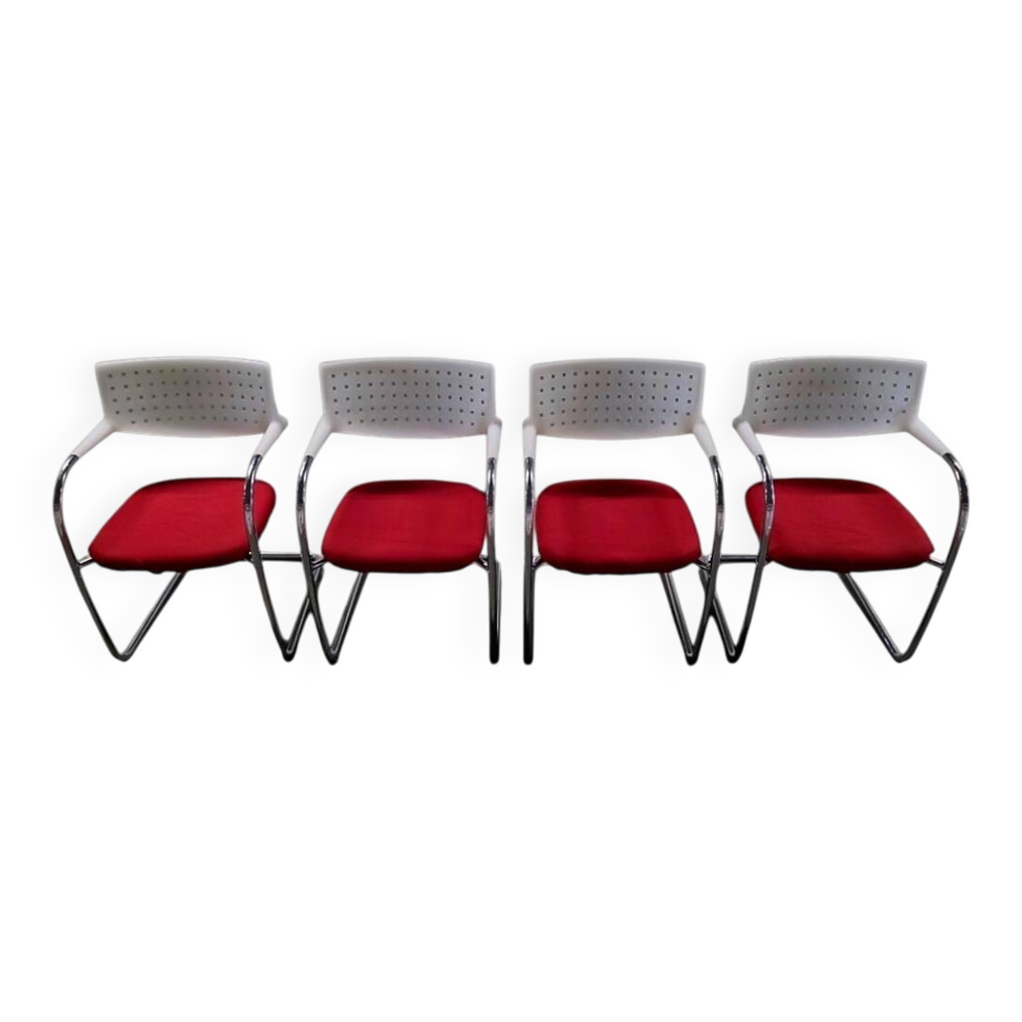 Set of 4 Vitra Visavis Chairs – Design by Antonio Citterio