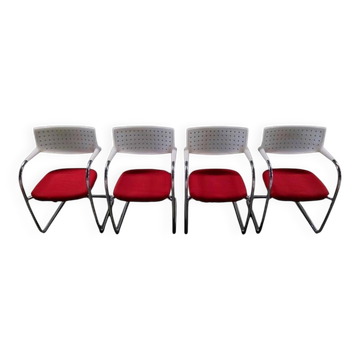 Set of 4 Vitra Visavis Chairs – Design by Antonio Citterio