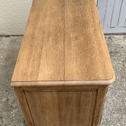 Louis XV style chest of drawers, solid raw oak, 1920.