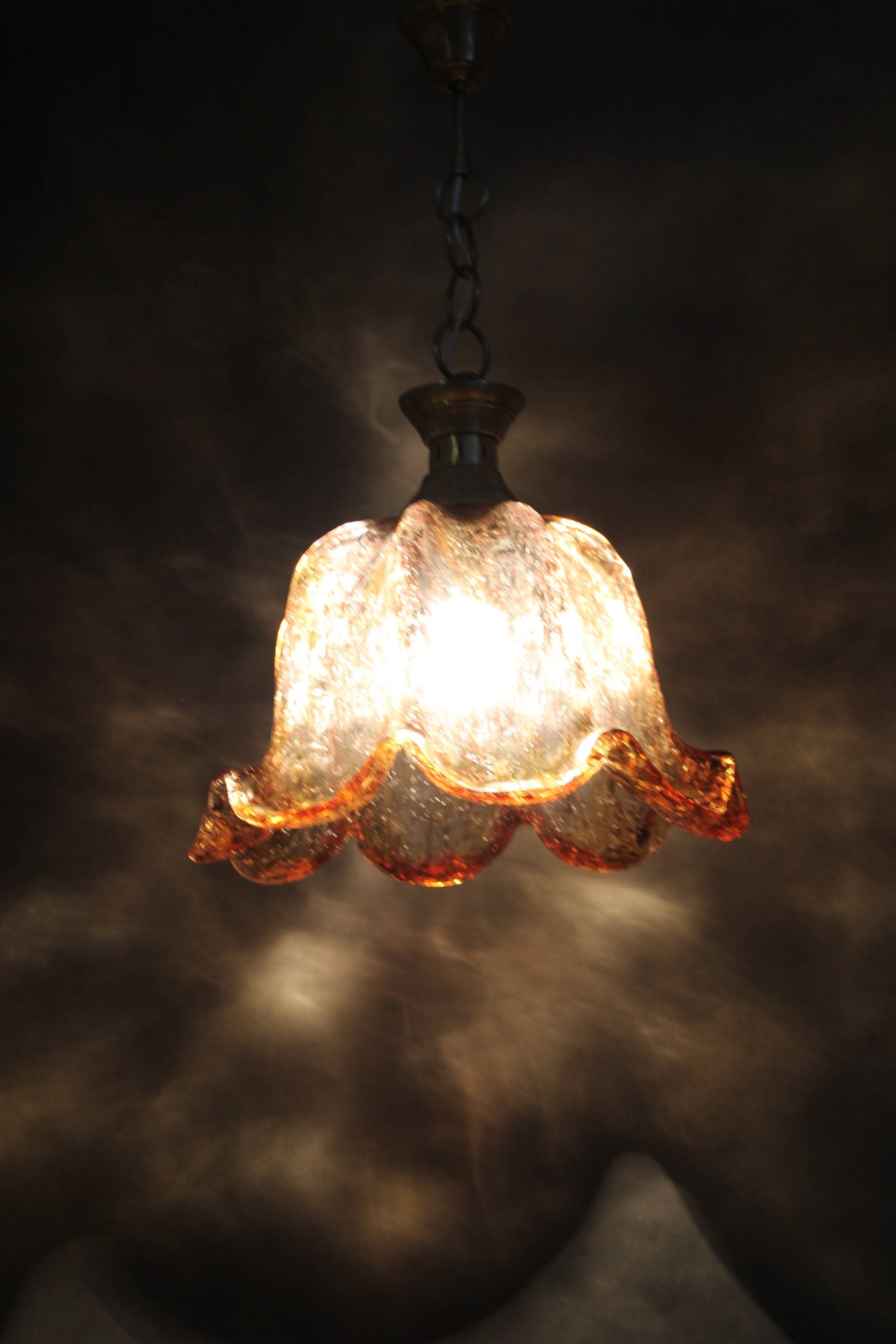 1980s Large Murano Glass Pendant Light, Italy