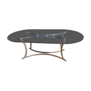 Table verre fumé et