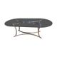 Table verre fumé et pieds chromés
