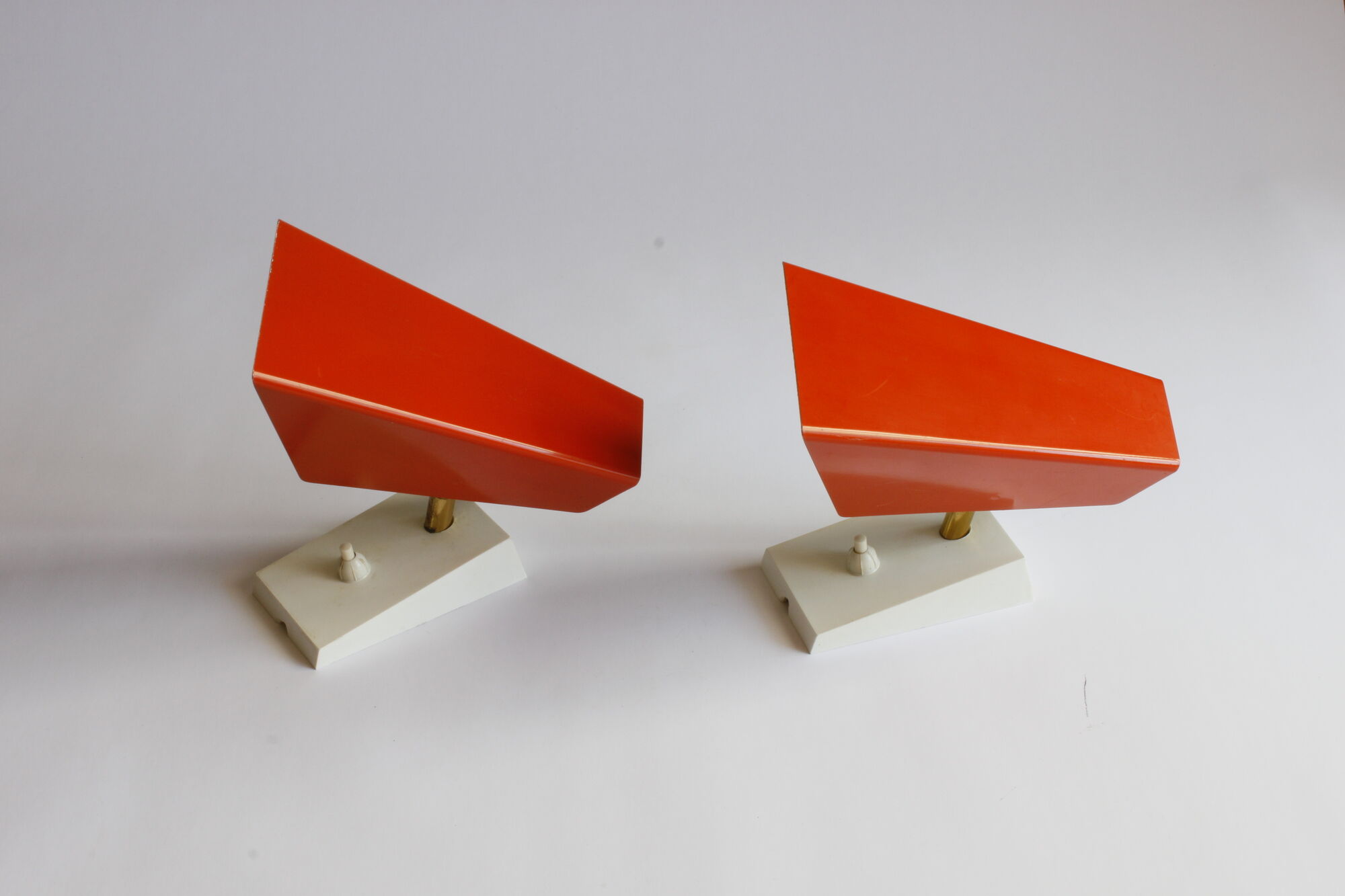 Orange wall sconces by J. J. M. Hoogervorst for Anvia, 1960s