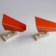 Orange wall sconces by J. J. M. Hoogervorst for Anvia, 1960s