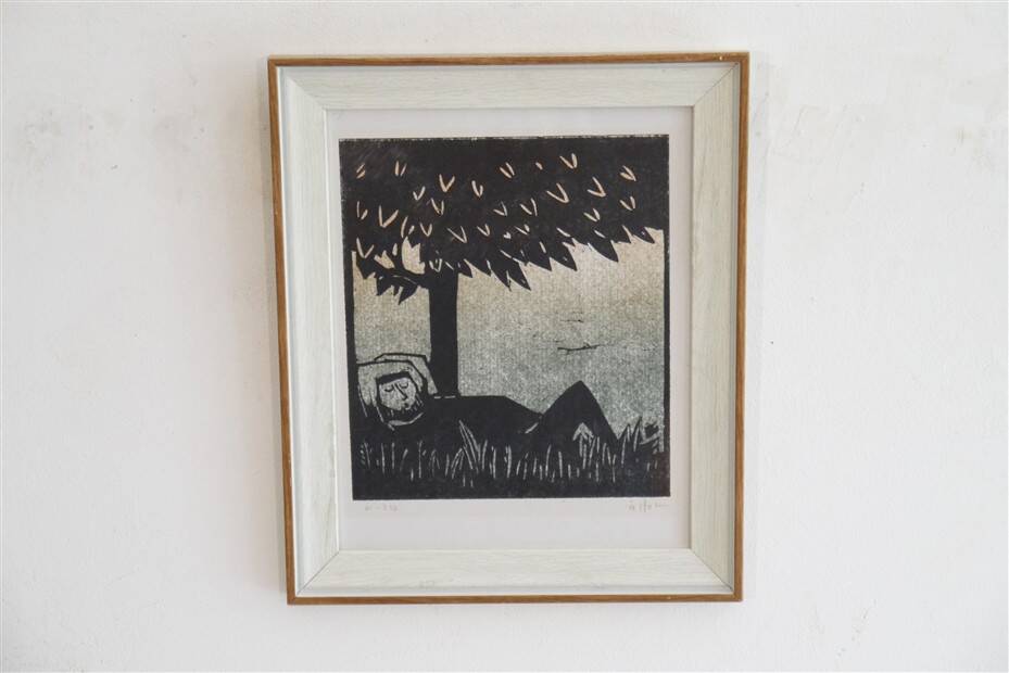 Lithographie suédoise de Ake Holm