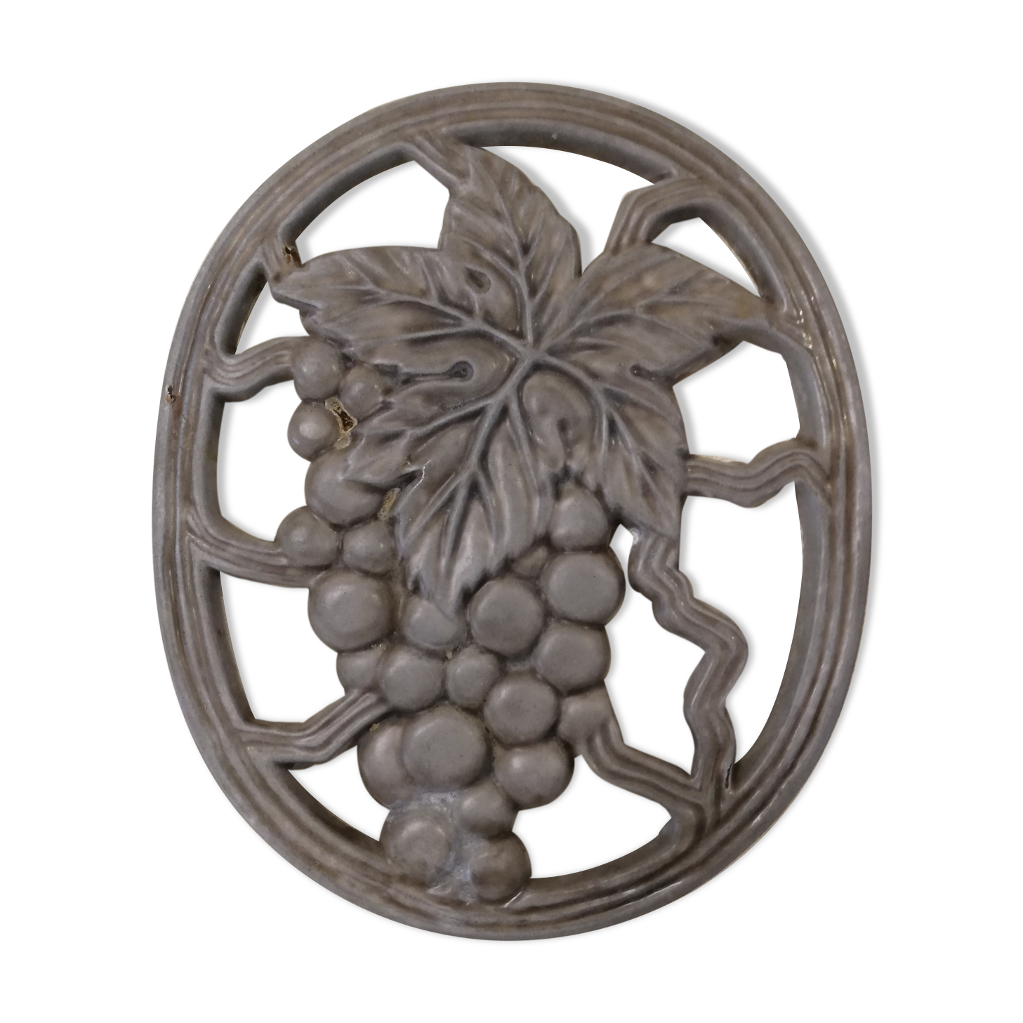 Cast iron underside bunch of grapes