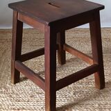Tabouret campagnard en bois ancien