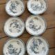 Set of 6 ironstone plates Sarreguemines Fontange