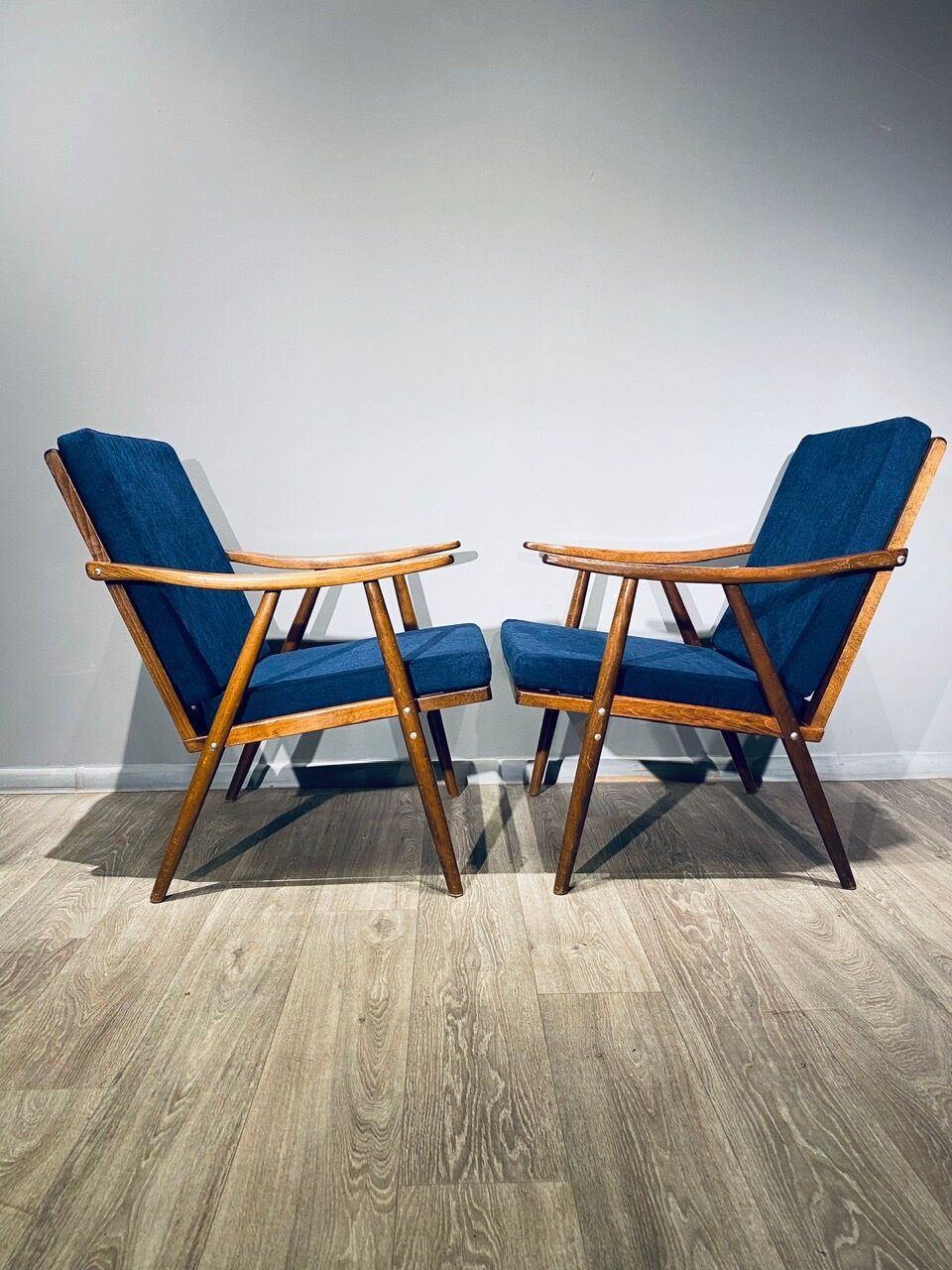 Paire de fauteuils Ton vintage 60