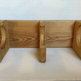 Scandinavian pine coat rack with three hooks