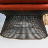 Early bronze lounge chair by Warren Platner for Knoll 1960s in rust red