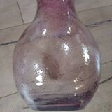 Pink bubble glass corolla vase