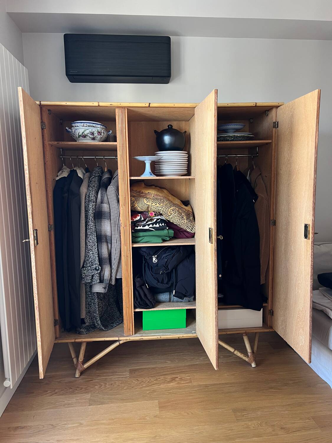 Audoux Minet rattan wardrobe