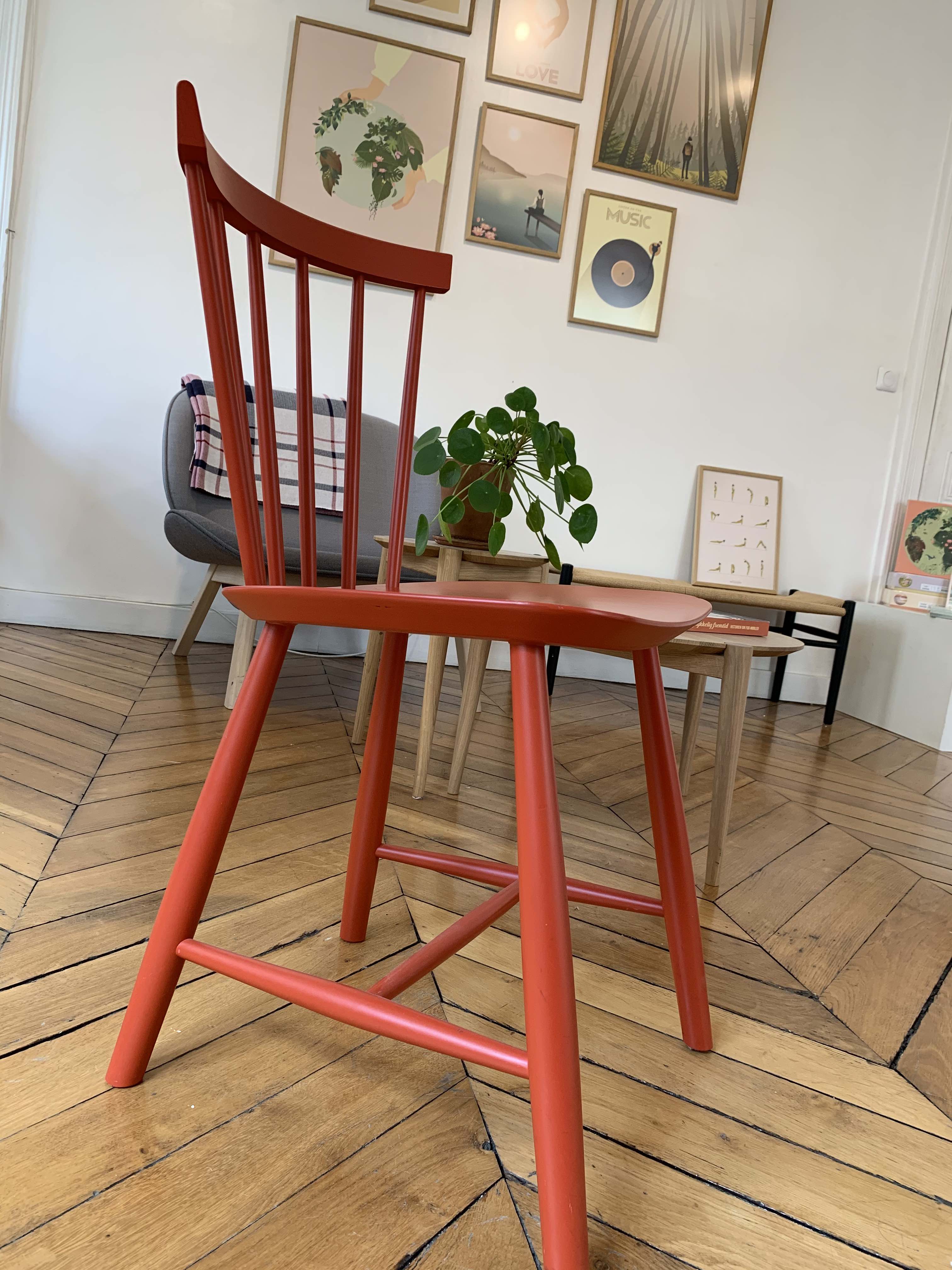 Red FDB Møbler J46 chair