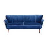 50s blue cocktail sofa renovated