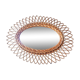 Miroir en rotin vintage époque 1960/70  50 x 37 cm