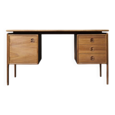 Vintage Mid-Century Danish Modern Brown Teak Desk by Arne Vodder