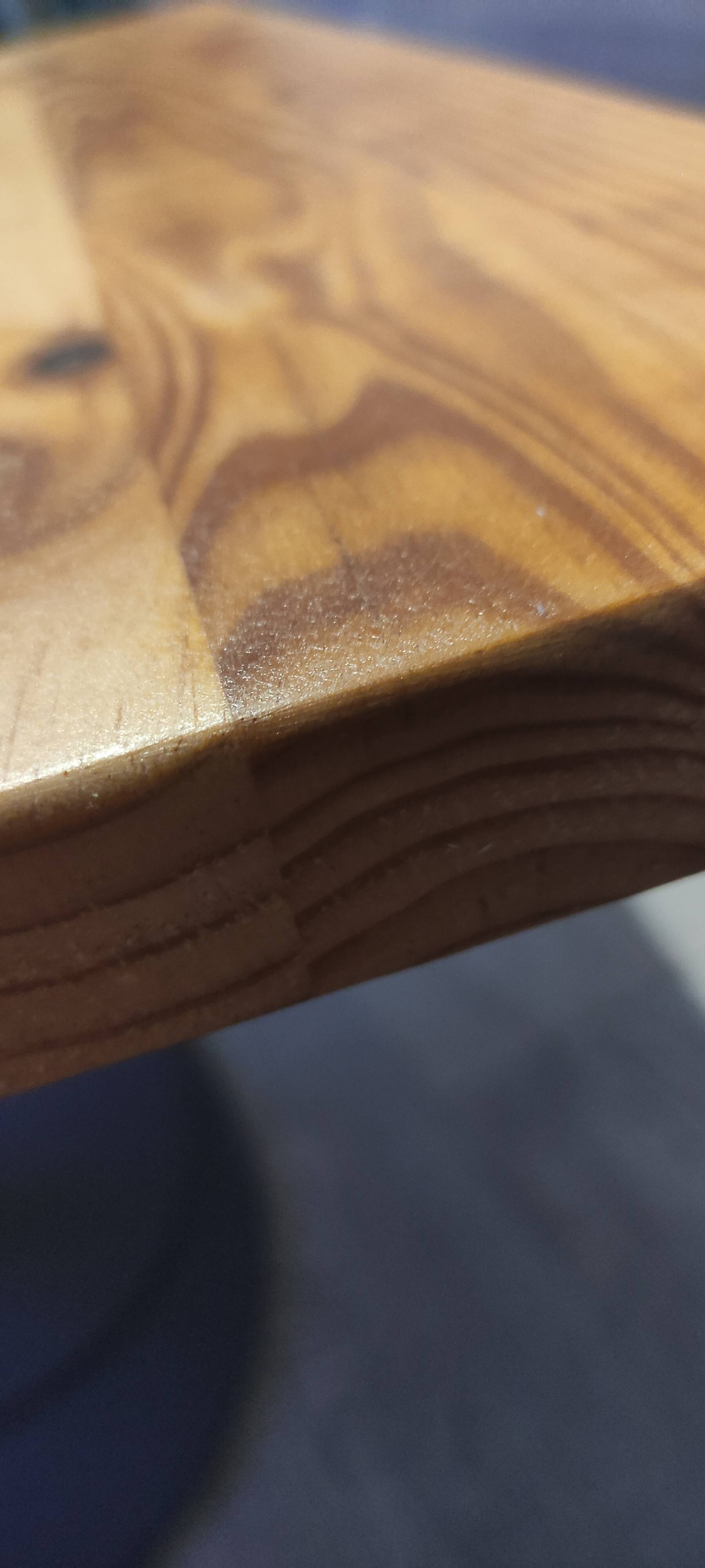 Solid wood coffee table in industrial style