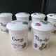 Series of 6 porcelain spice pots from Berry Lourioux