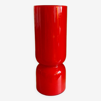 Lamp cylinder tube in vintage red glass