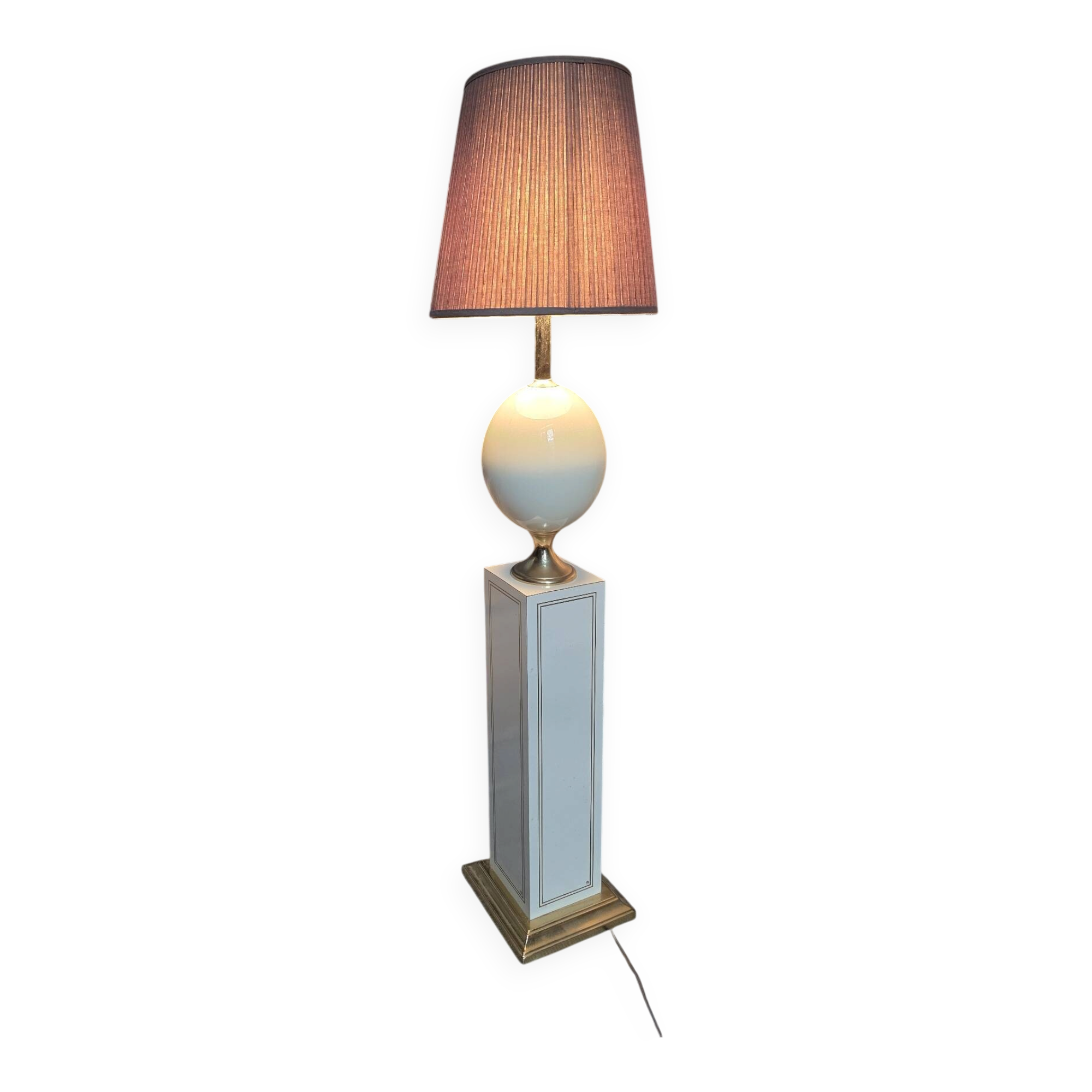 "Ostrich egg" floor lamp by Maison Le Dauphin