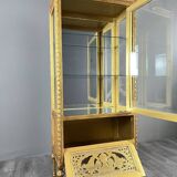 Carved and gilded wooden display cabinet, Louis XVI style, 20th century.