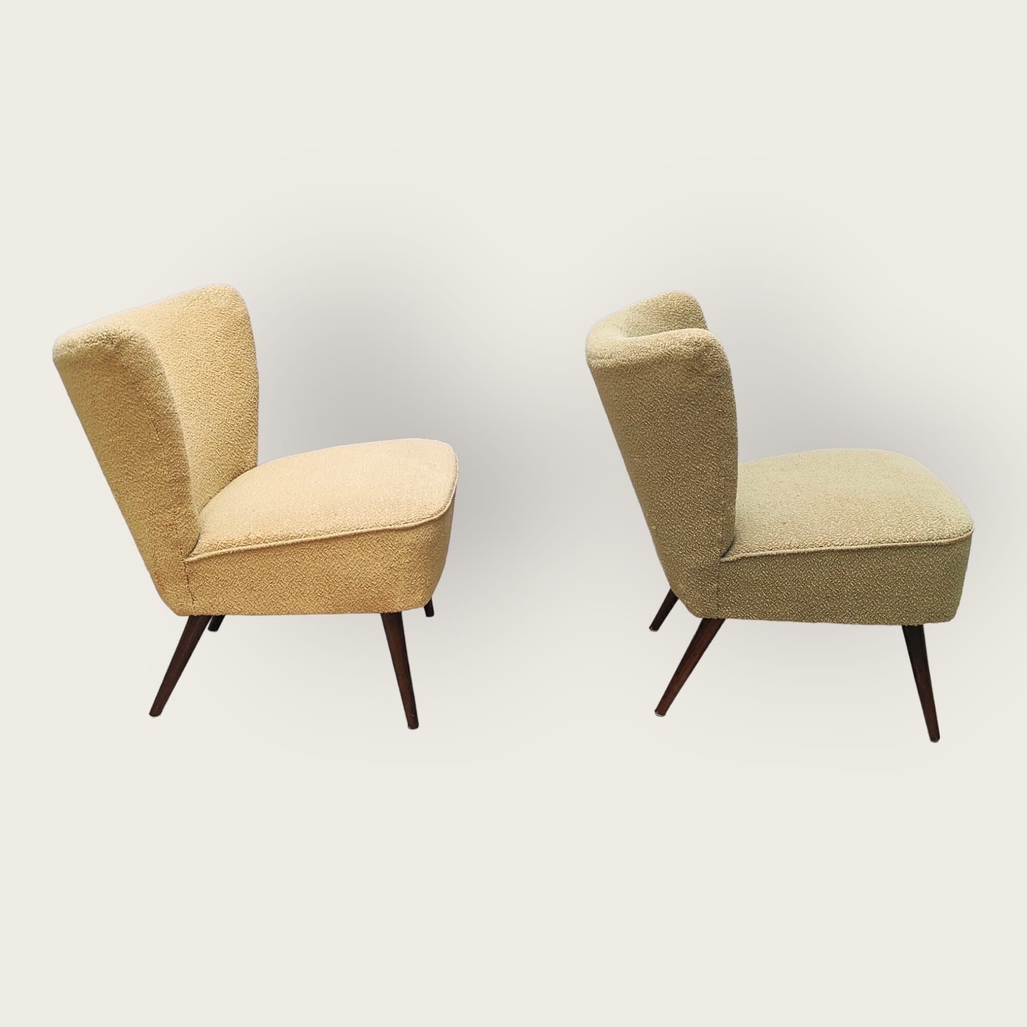 2 mid century cocktail chairs