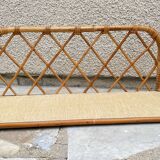 Vintage rattan wall shelf